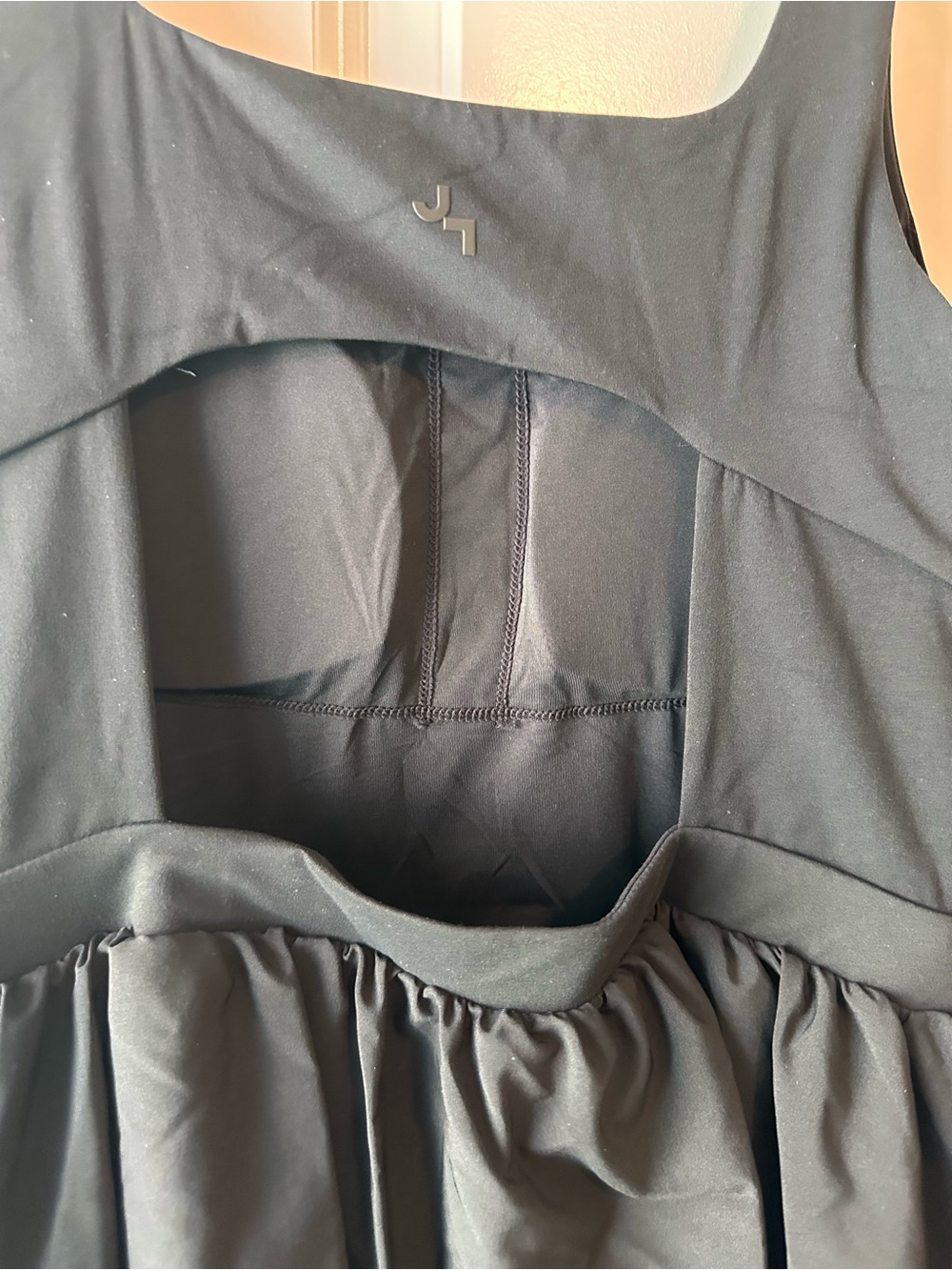 JoyLab Black Sleeveless Tank Dress with Gathered Skirt - Picture 5 of 8